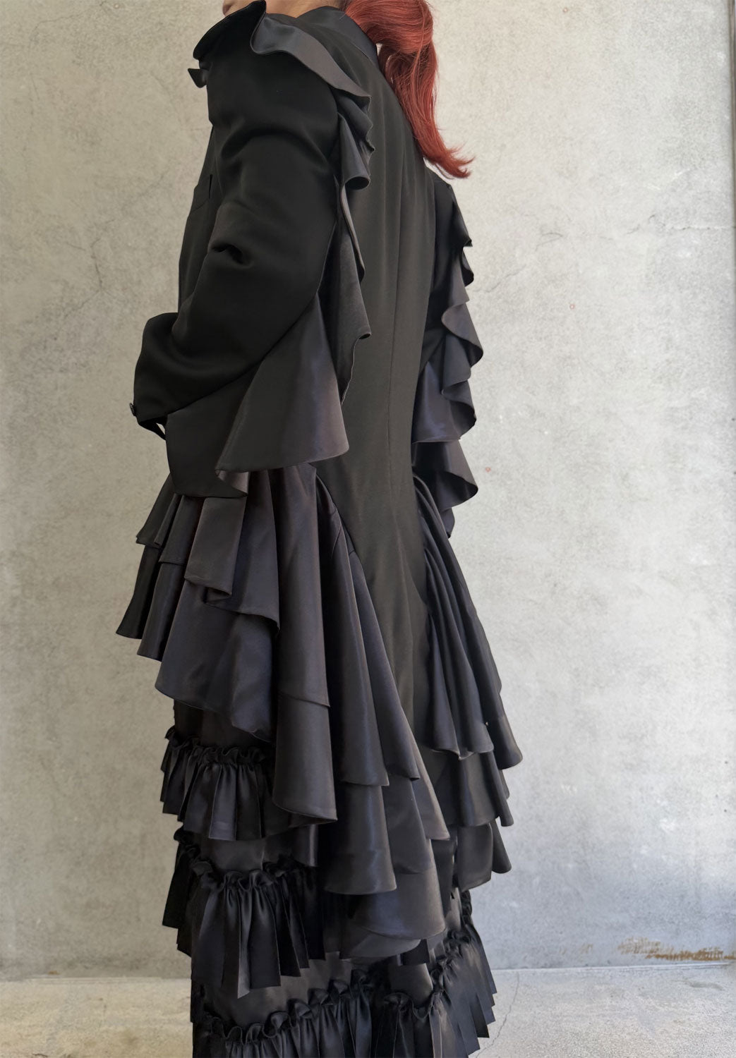
                  
                    swallowtail ruffle jacket
                  
                
