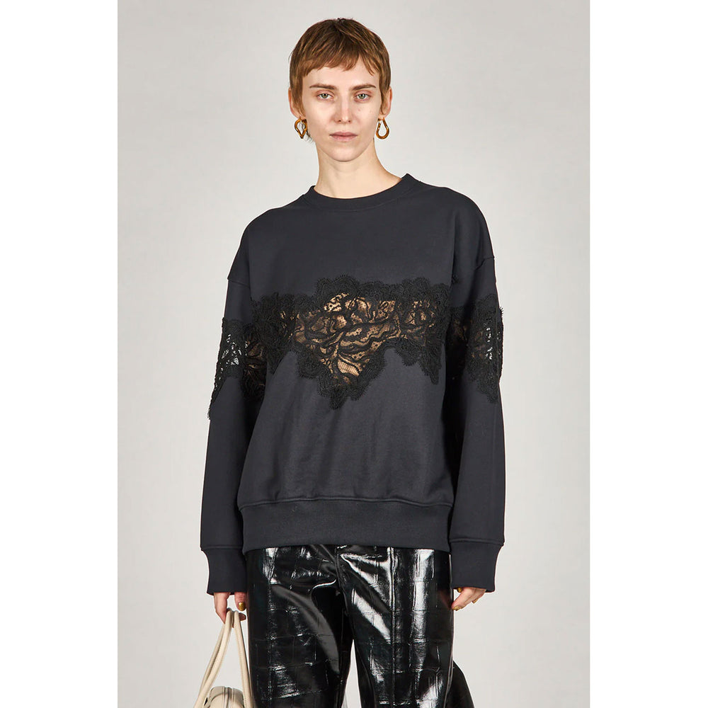 
                  
                    Lace Sweatshirt-GREY-
                  
                