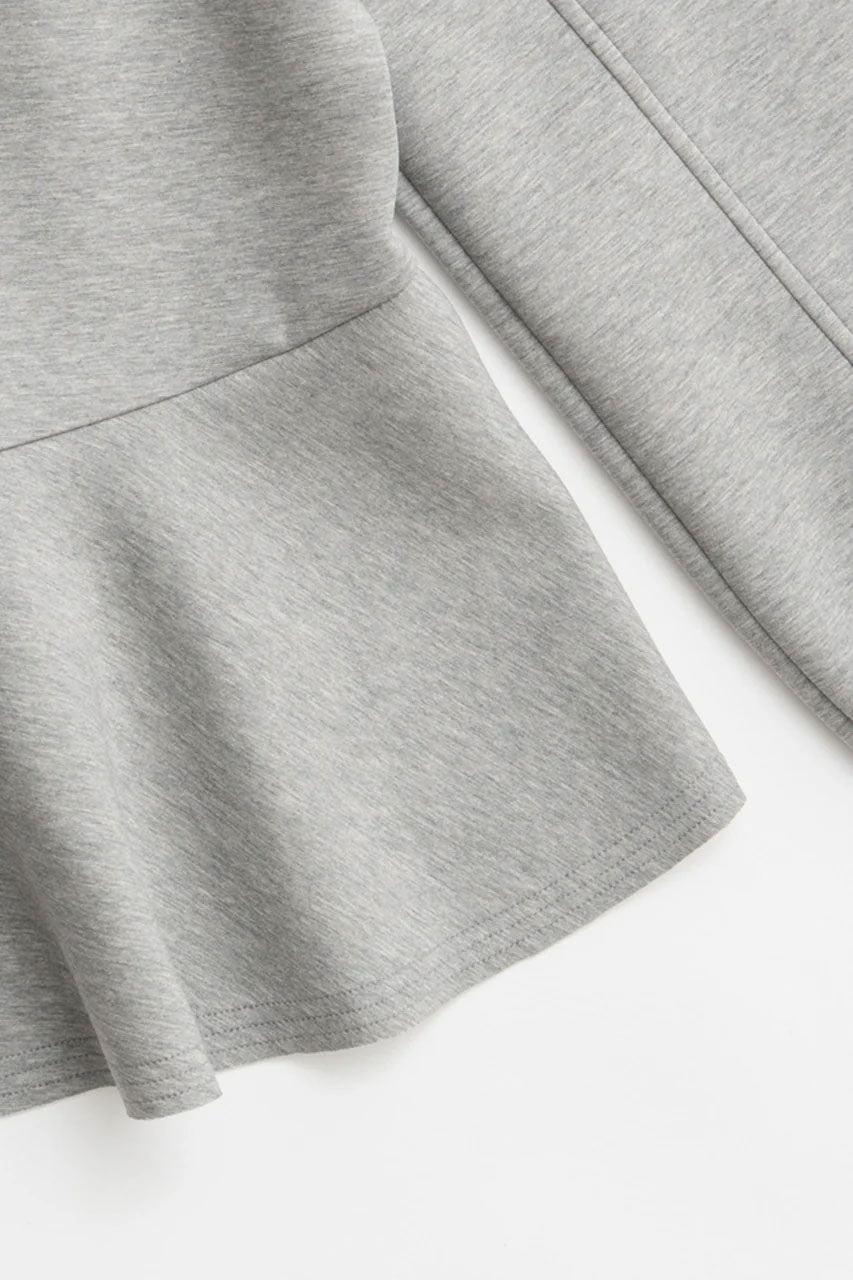 
                  
                    Peplum Hoodie-C.GRAY-
                  
                