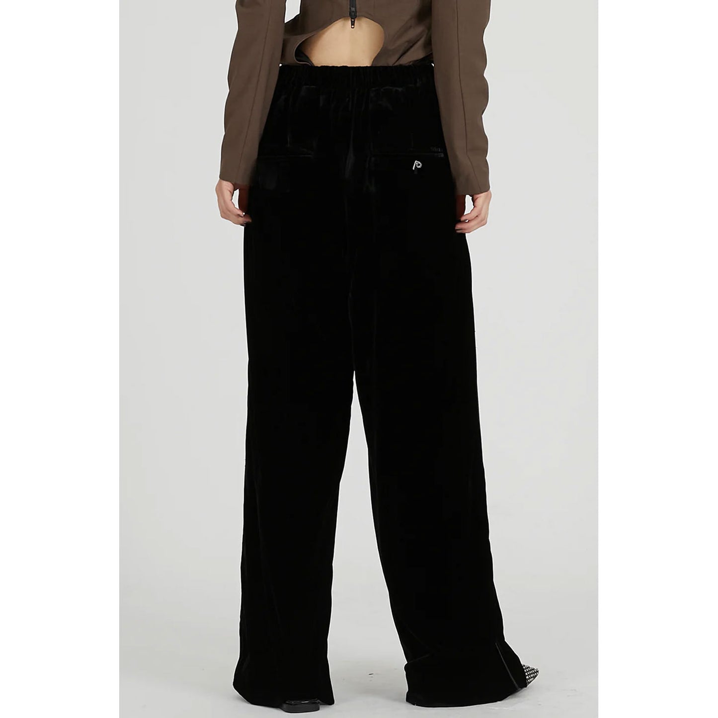 
                  
                    Velour Line Easy Pants-BLACK-
                  
                