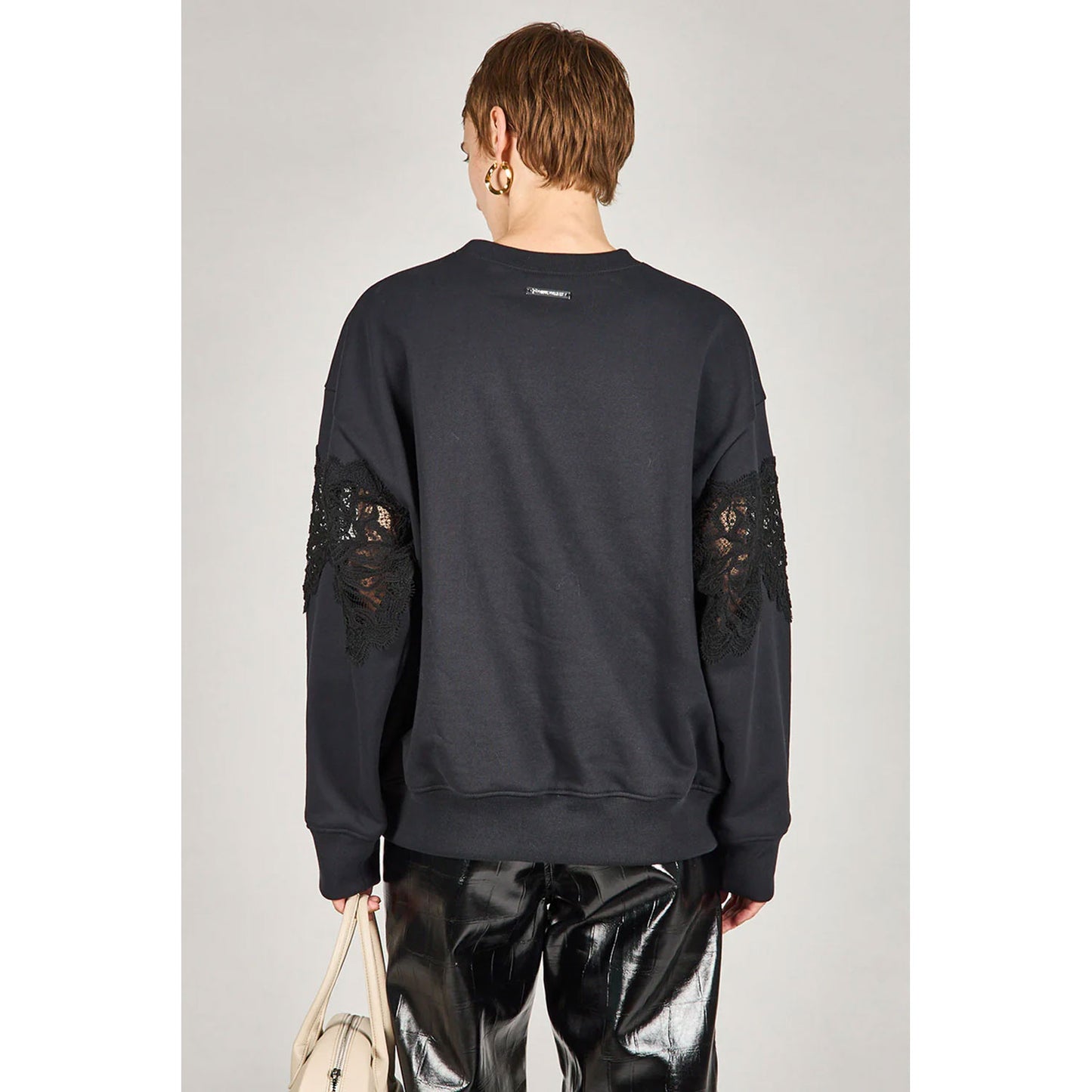 
                  
                    Lace Sweatshirt-GREY-
                  
                