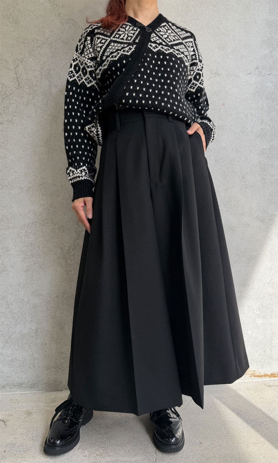 
                  
                    NORDIC WRAP SWEATER
                  
                