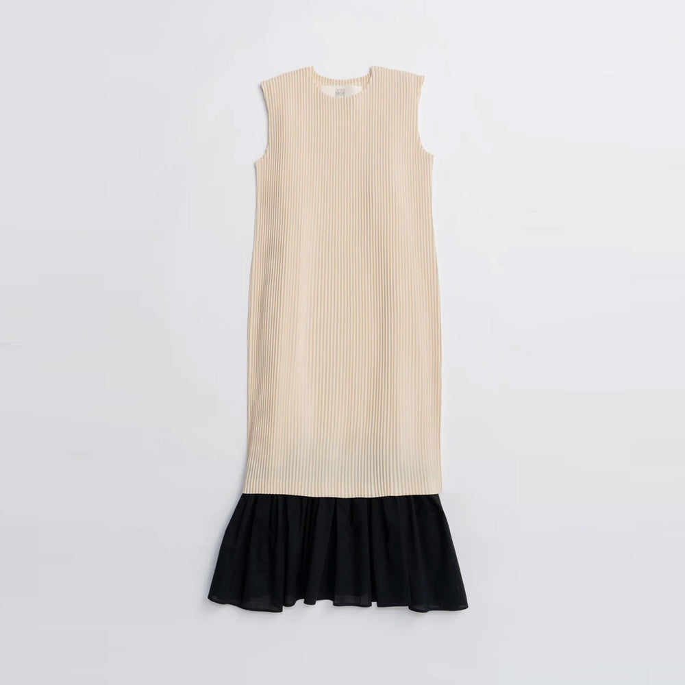 Pleated Dress-IVORY-