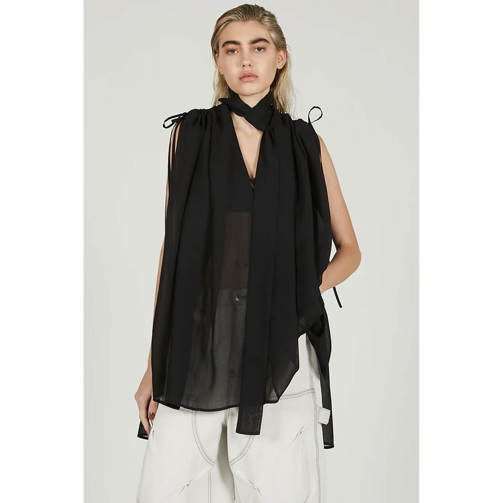 
                  
                    Scarf Neck Blouse-MLTI-
                  
                