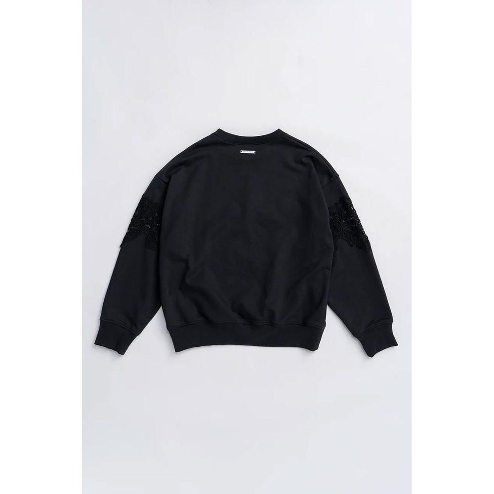 
                  
                    Lace Sweatshirt-GREY-
                  
                