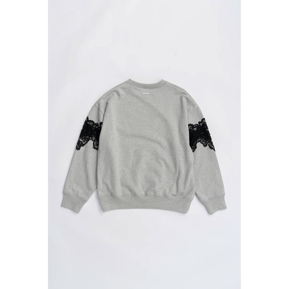 
                  
                    Lace Sweatshirt-GREY-
                  
                