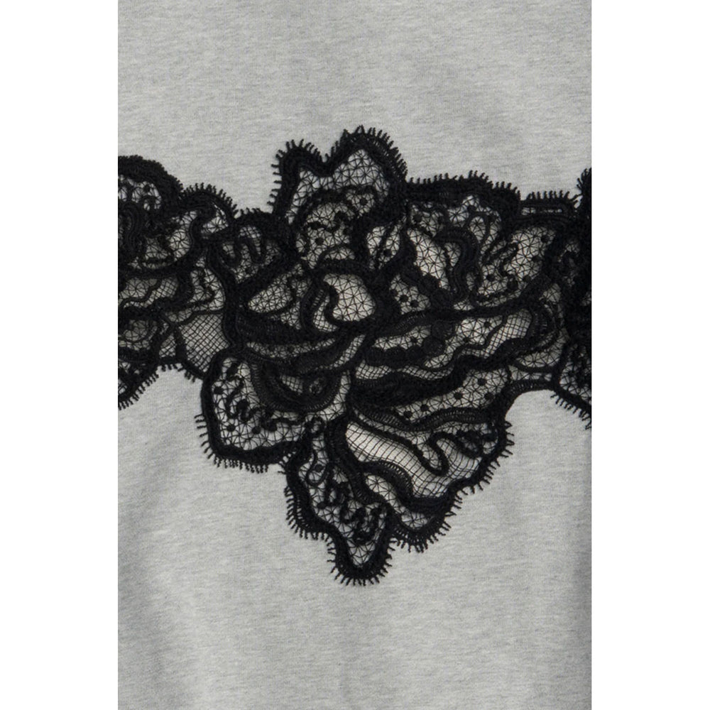 
                  
                    Lace Sweatshirt-GREY-
                  
                