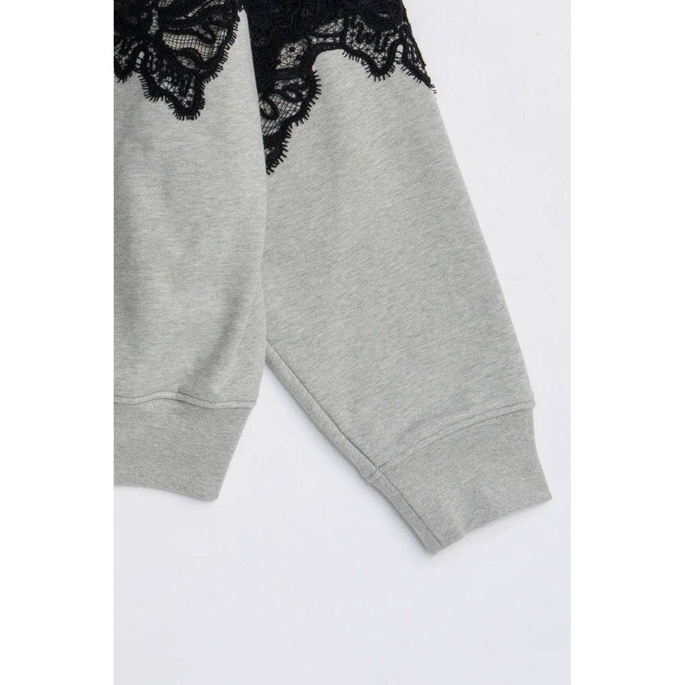 
                  
                    Lace Sweatshirt-GREY-
                  
                