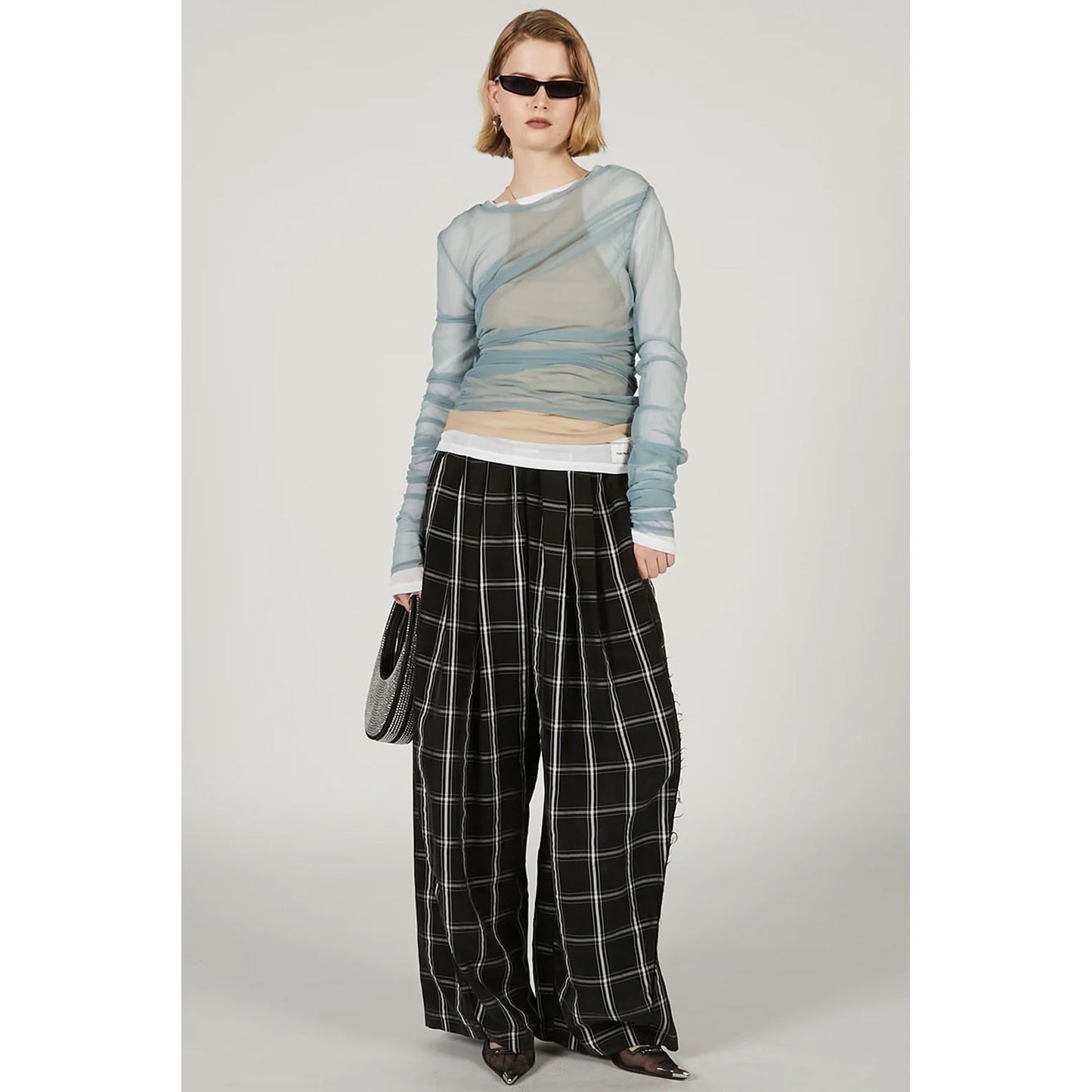 
                  
                    Satin Gathered Balloon Pants-MLTI-
                  
                