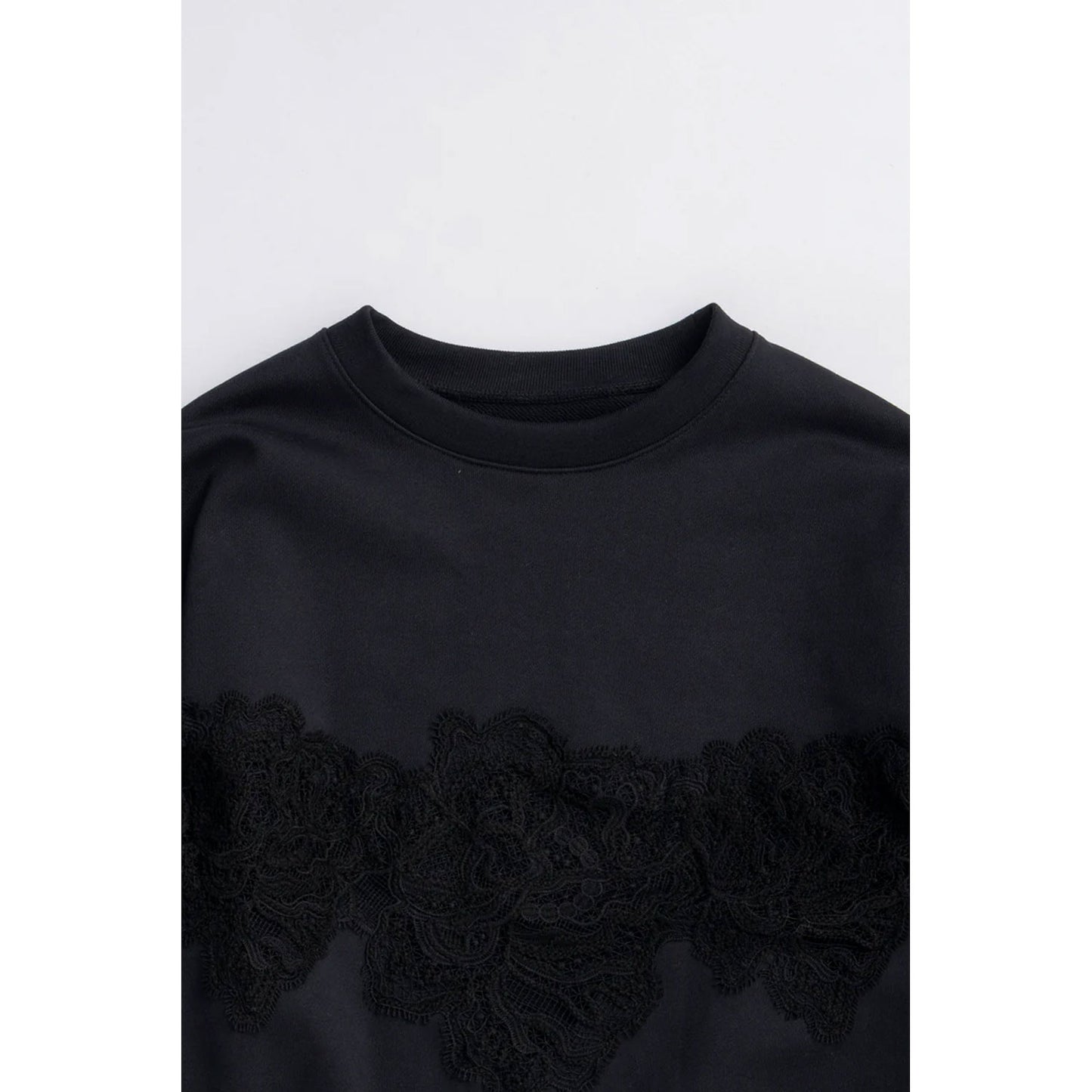 
                  
                    Lace Sweatshirt-GREY-
                  
                