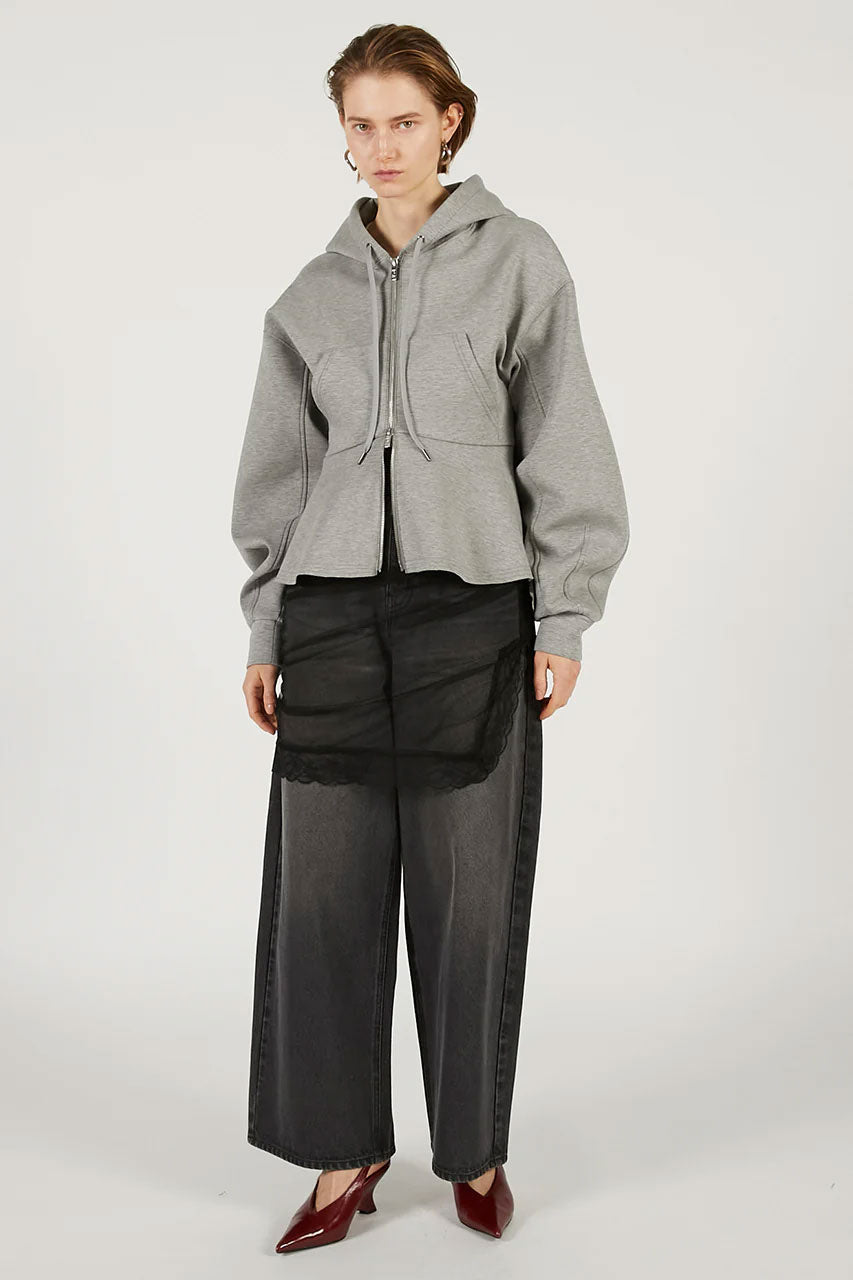 
                  
                    Peplum Hoodie-C.GRAY-
                  
                