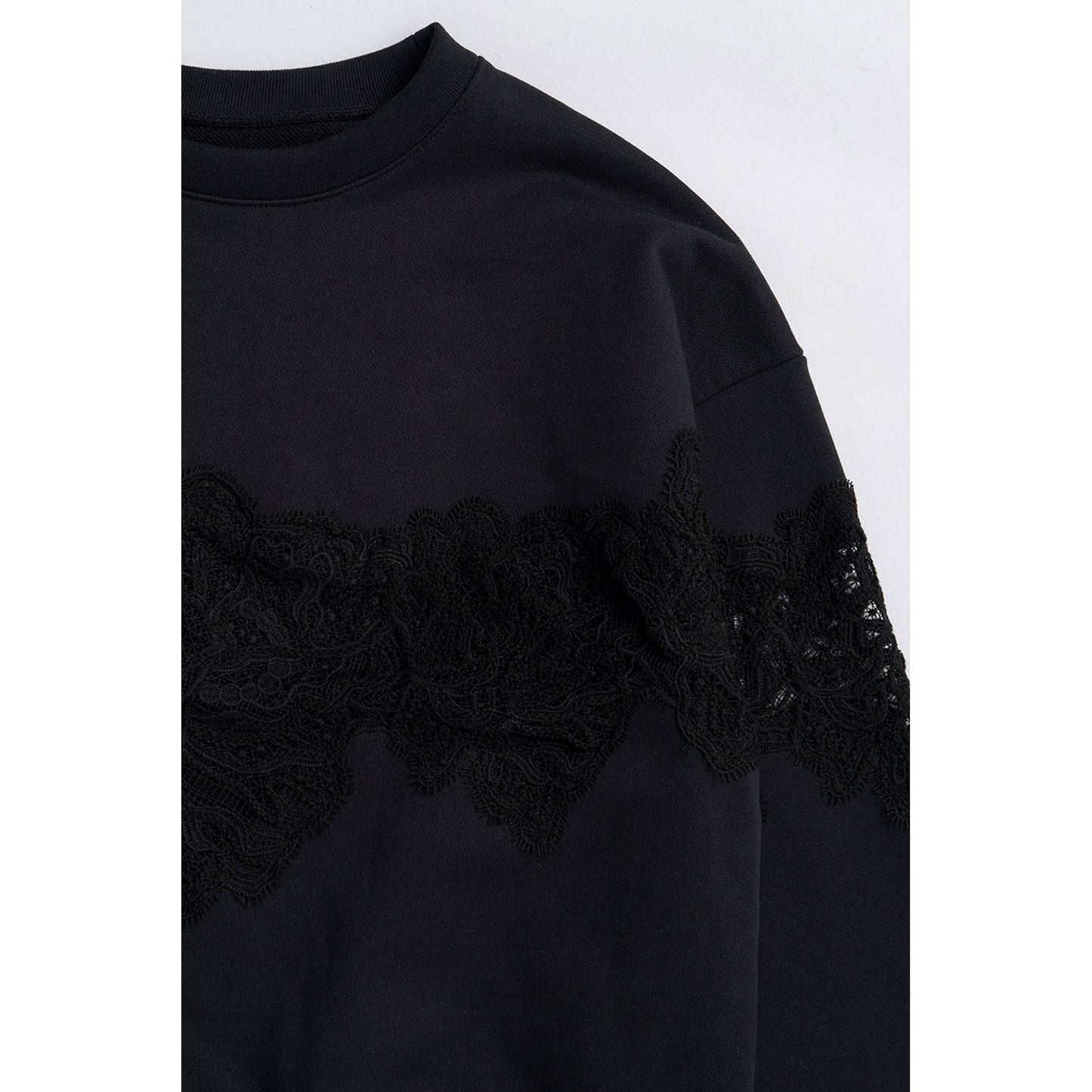 
                  
                    Lace Sweatshirt-GREY-
                  
                