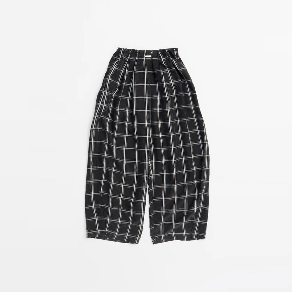 Satin Gathered Balloon Pants-MLTI-