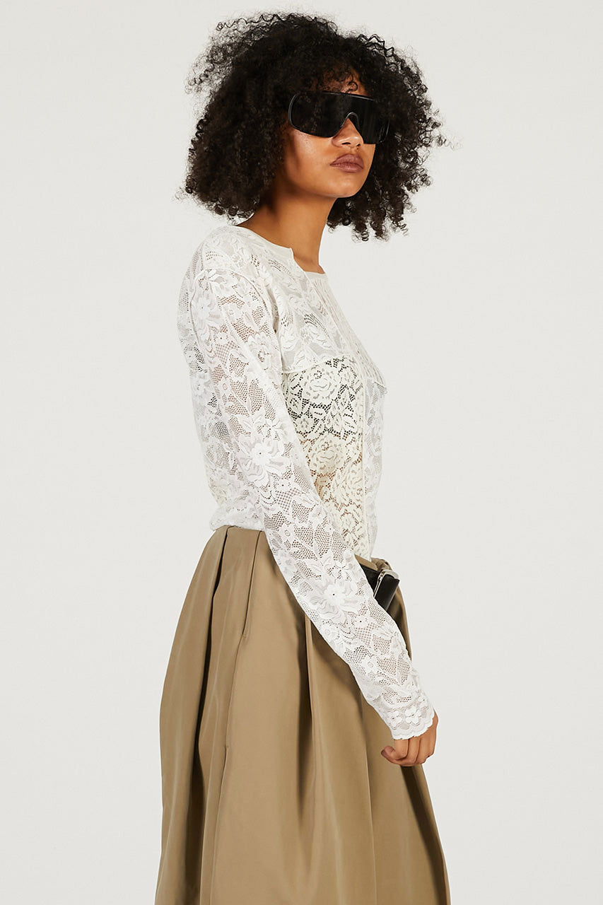 
                  
                    Collage Lace Top-WHITE-
                  
                