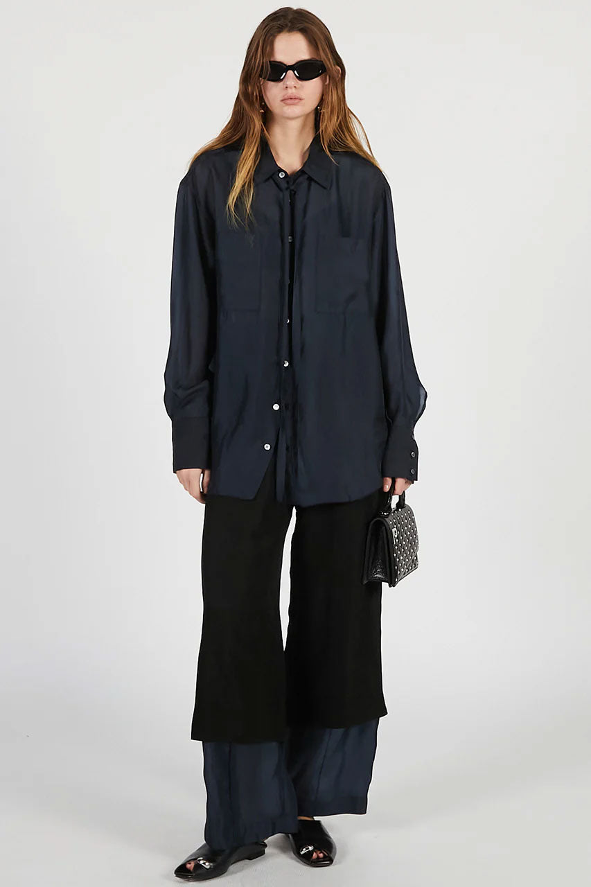 
                  
                    Sheer Bow Tie Shirt
                  
                