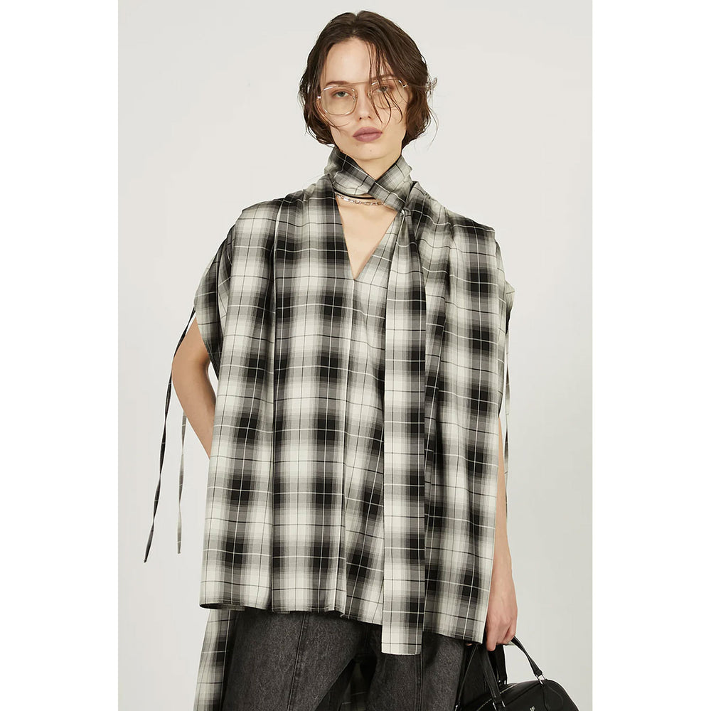 
                  
                    Scarf Neck Blouse-MLTI-
                  
                