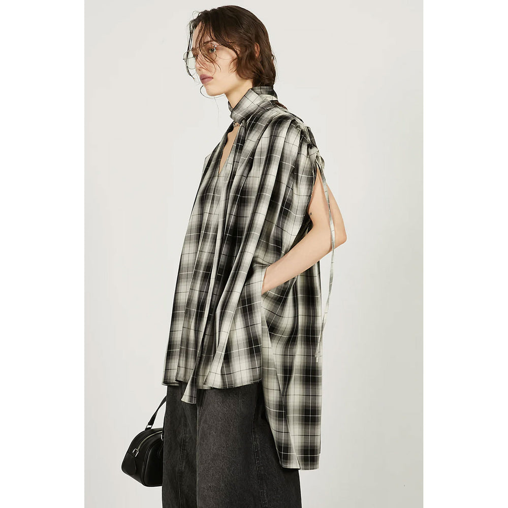 
                  
                    Scarf Neck Blouse-MLTI-
                  
                