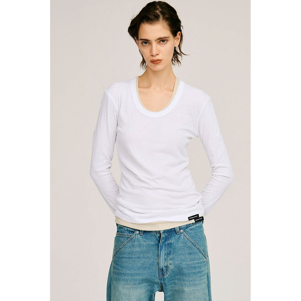 
                  
                    Scoop Neck Sheer Top
                  
                