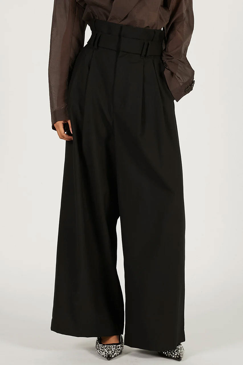 
                  
                    Double-Waist Slacks-BLACK-
                  
                