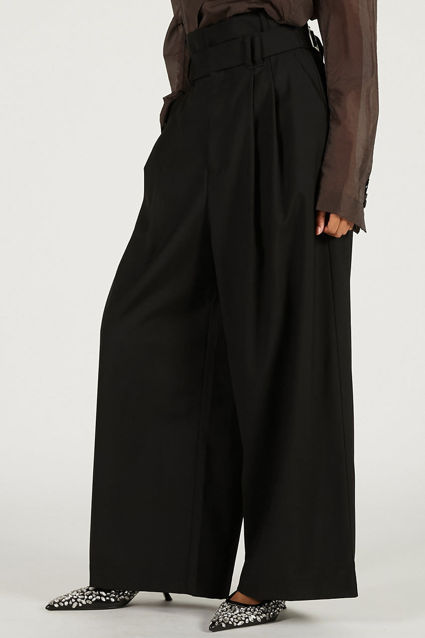 
                  
                    Double-Waist Slacks-BLACK-
                  
                