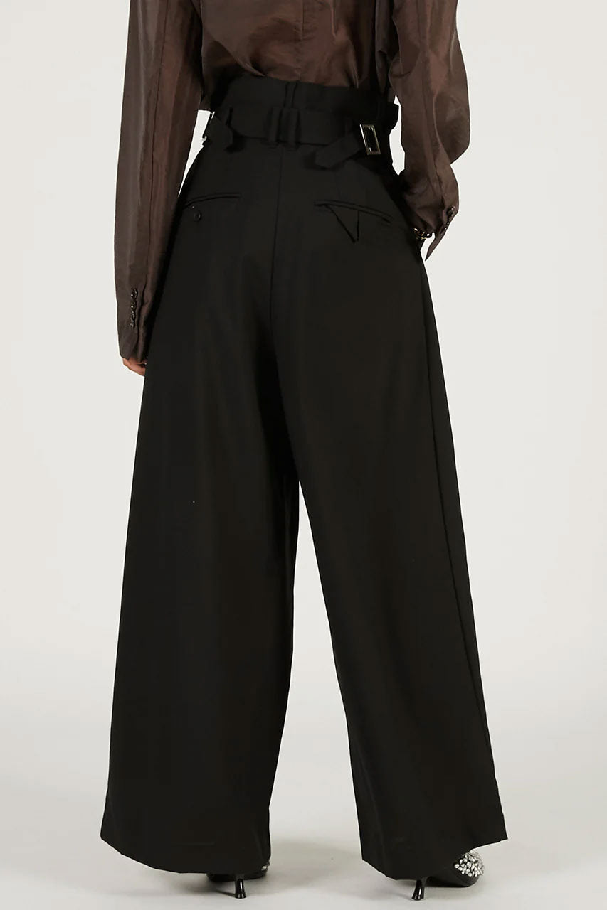 
                  
                    Double-Waist Slacks-BLACK-
                  
                