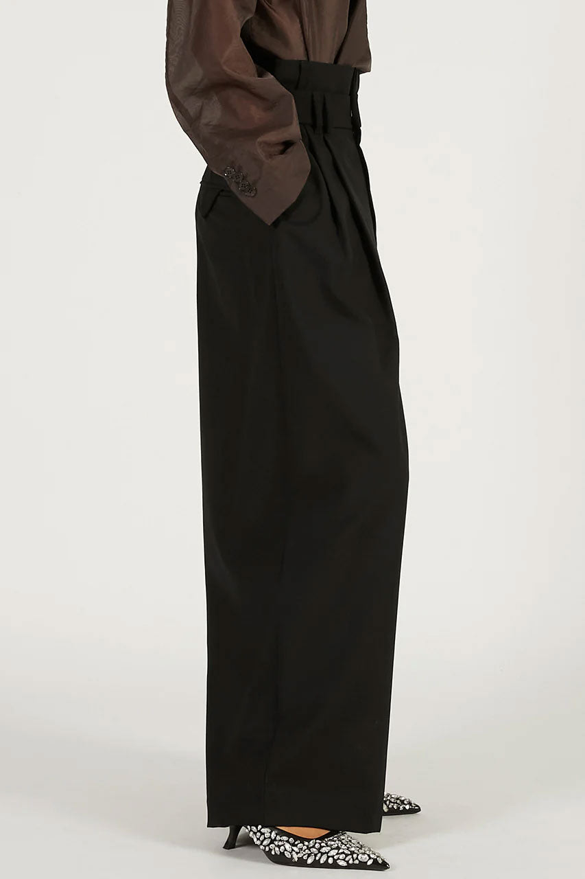 
                  
                    Double-Waist Slacks-BLACK-
                  
                