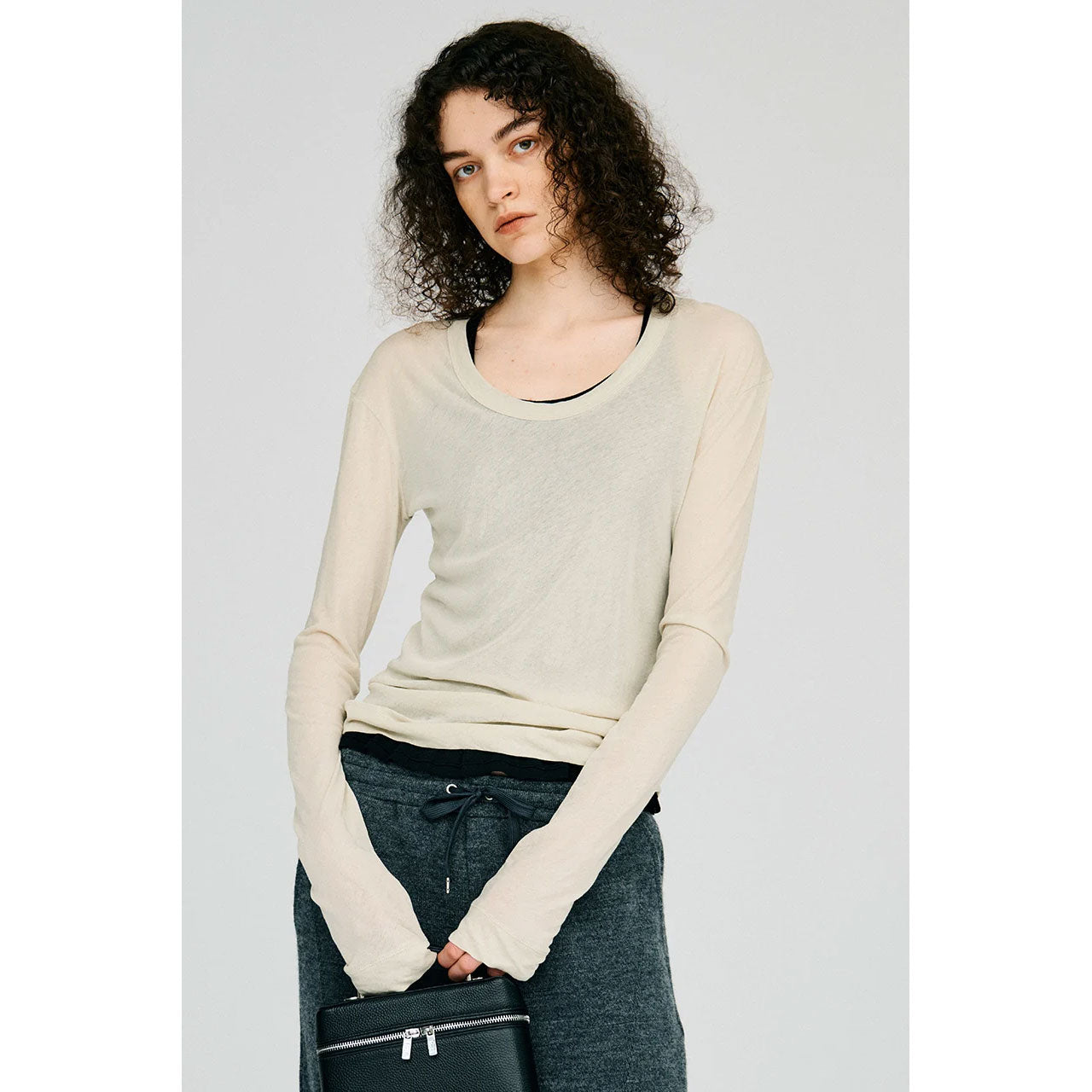 
                  
                    Scoop Neck Sheer Top
                  
                