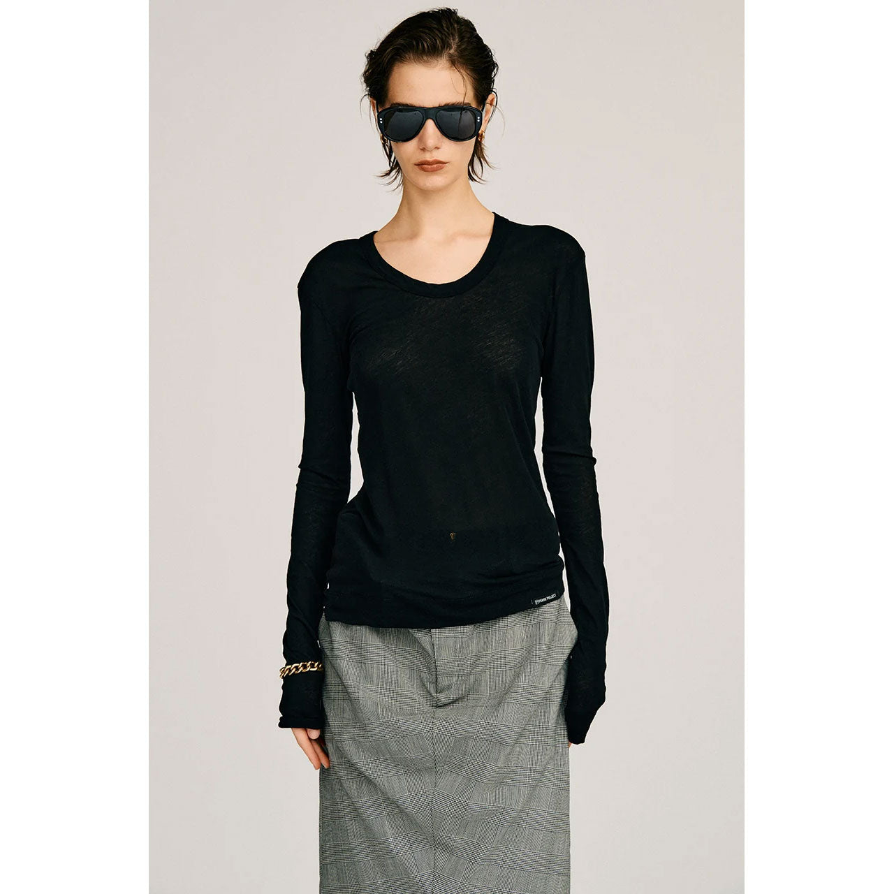 
                  
                    Scoop Neck Sheer Top
                  
                
