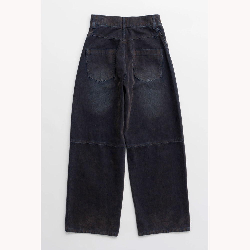 
                  
                    Curved Line Flocked Denim
                  
                