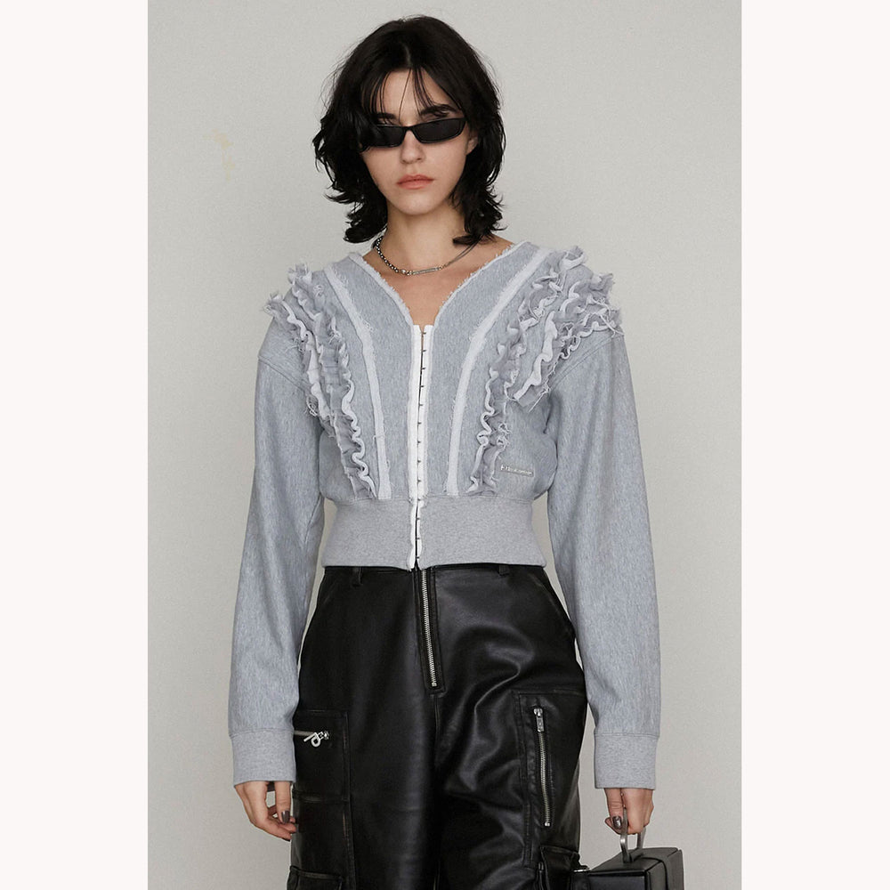 
                  
                    Frills Sweatshirt Cardigan
                  
                