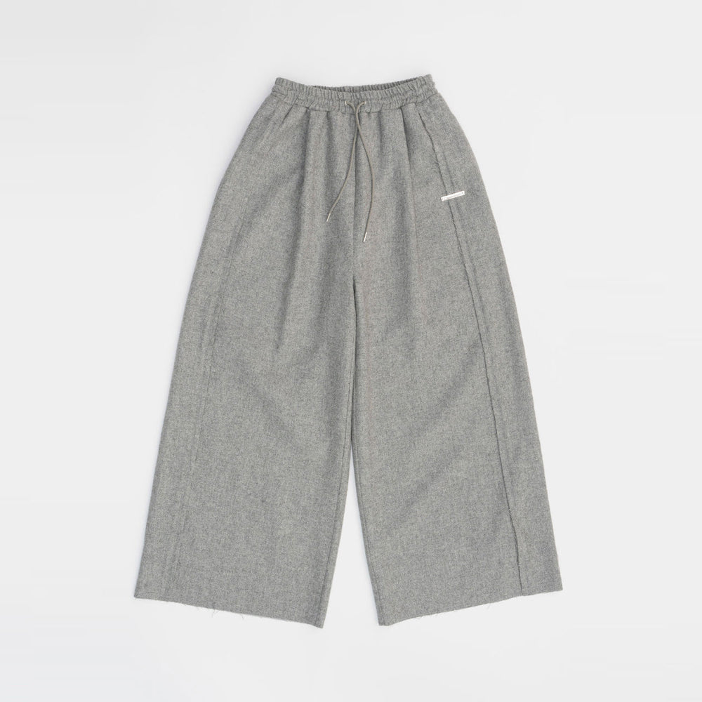 Woolly Easy Volume Pants-L.GRAY-