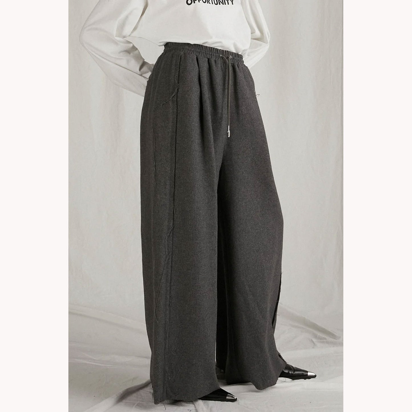 
                  
                    Woolly Easy Volume Pants-L.GRAY-
                  
                