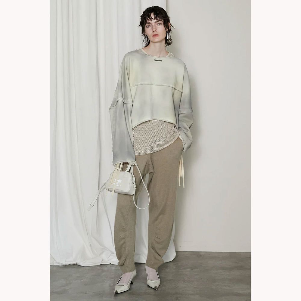 REVIVAL GNU SWEAT GRAY（Lサイズ） Loopwheeler LW322 Relaxed Fit Pullover Hoodie - Gray Melange