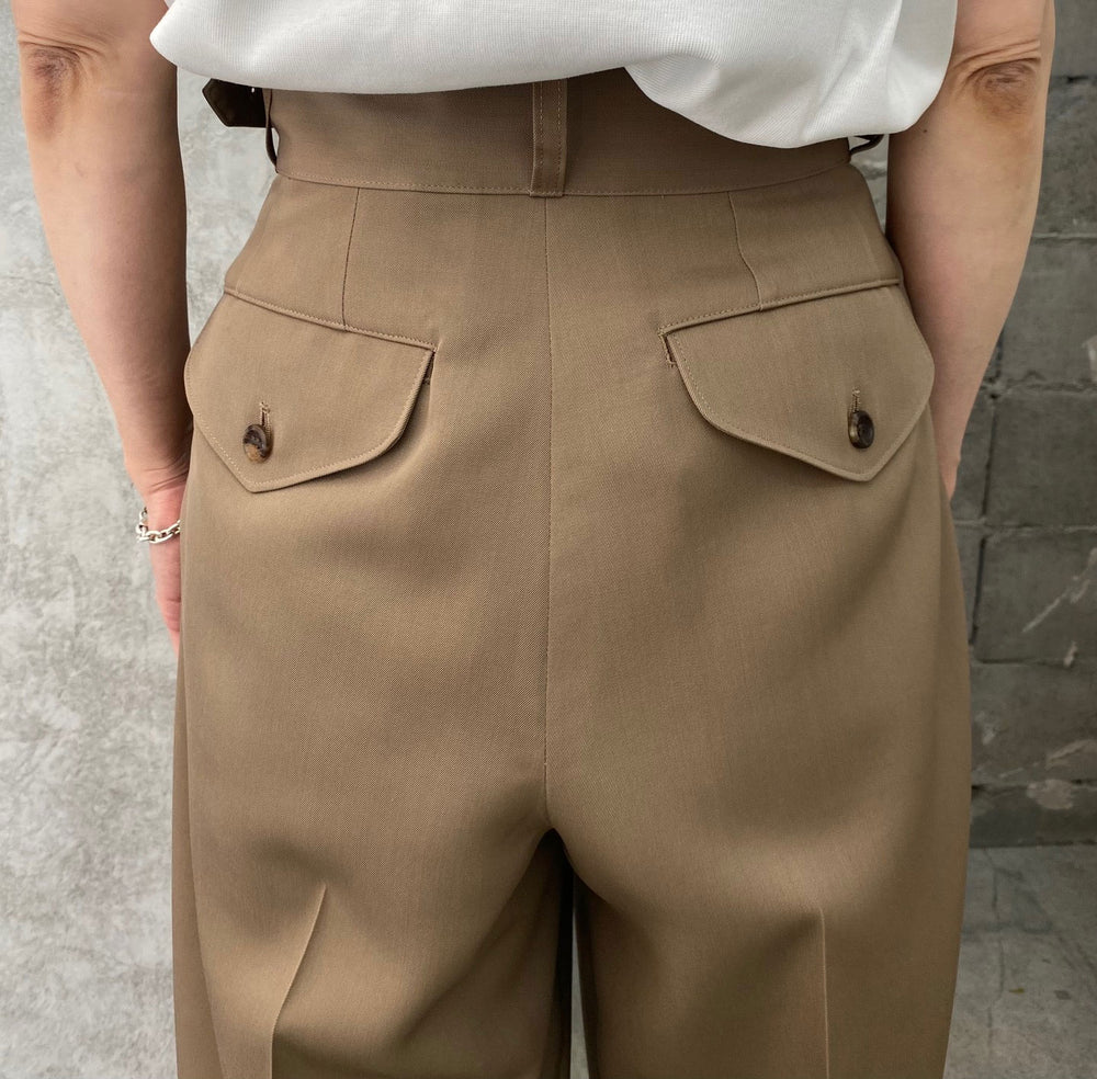 RERACS SUPER TWILL S+S THE GURKHA-TOP GRAY- – OBLIGE