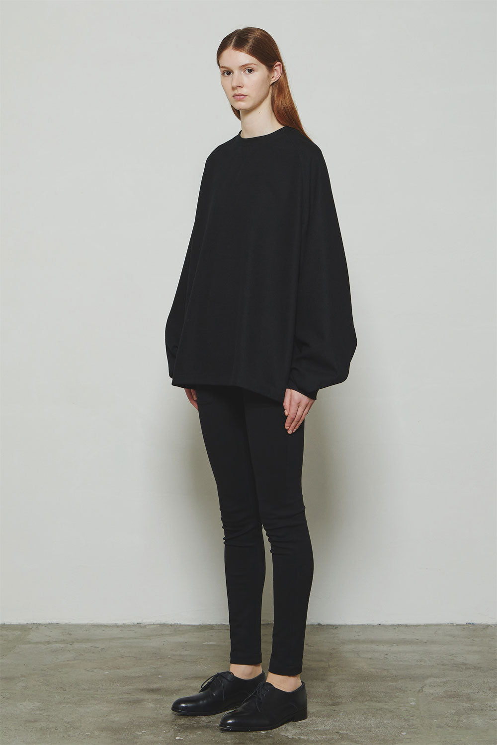 
                  
                    RERACS COTTON RAMIE PEARL KNIT THE RAGLAN SWEAT -BLACK-
                  
                