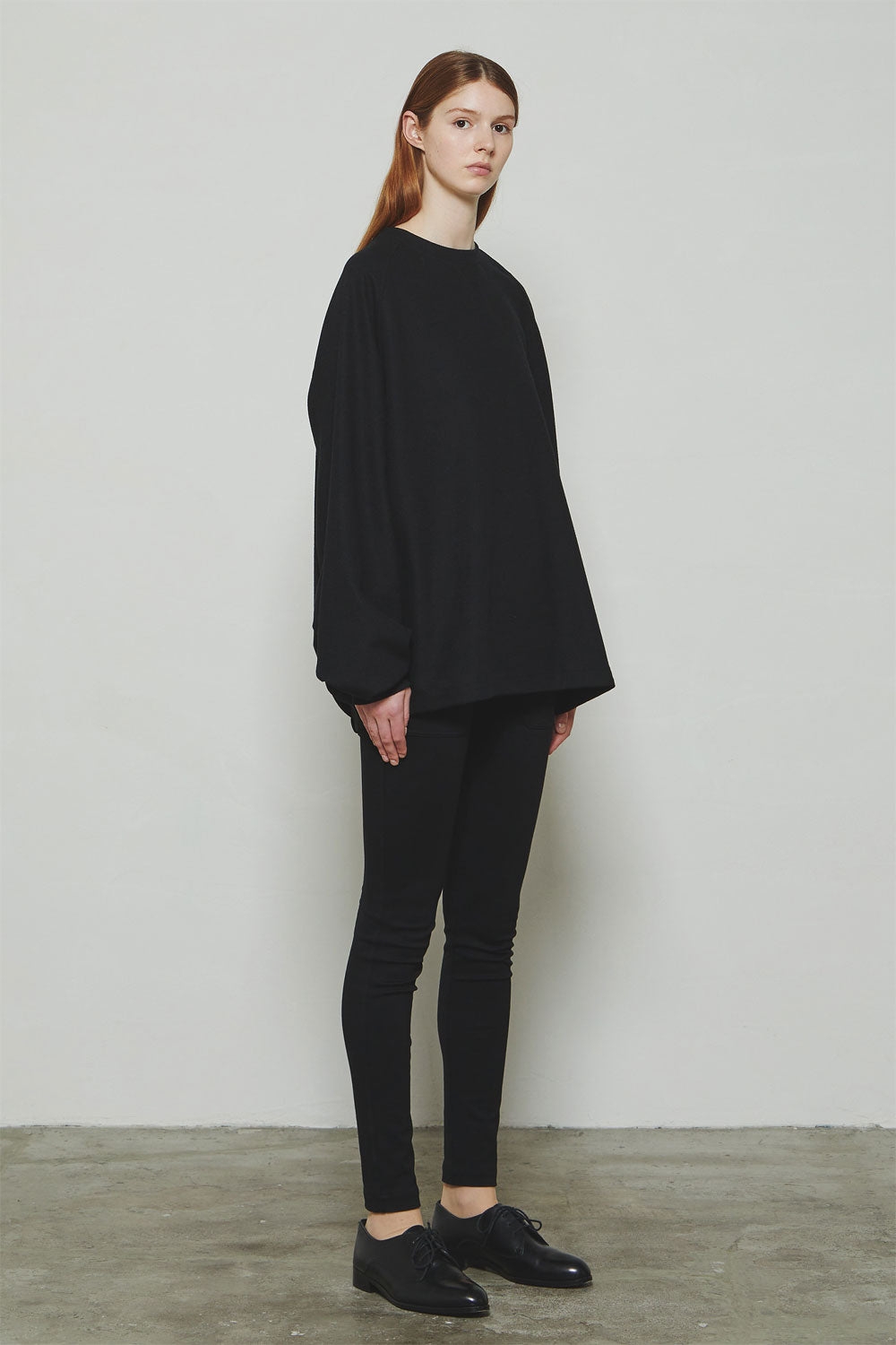 
                  
                    RERACS COTTON RAMIE PEARL KNIT THE RAGLAN SWEAT -BLACK-
                  
                