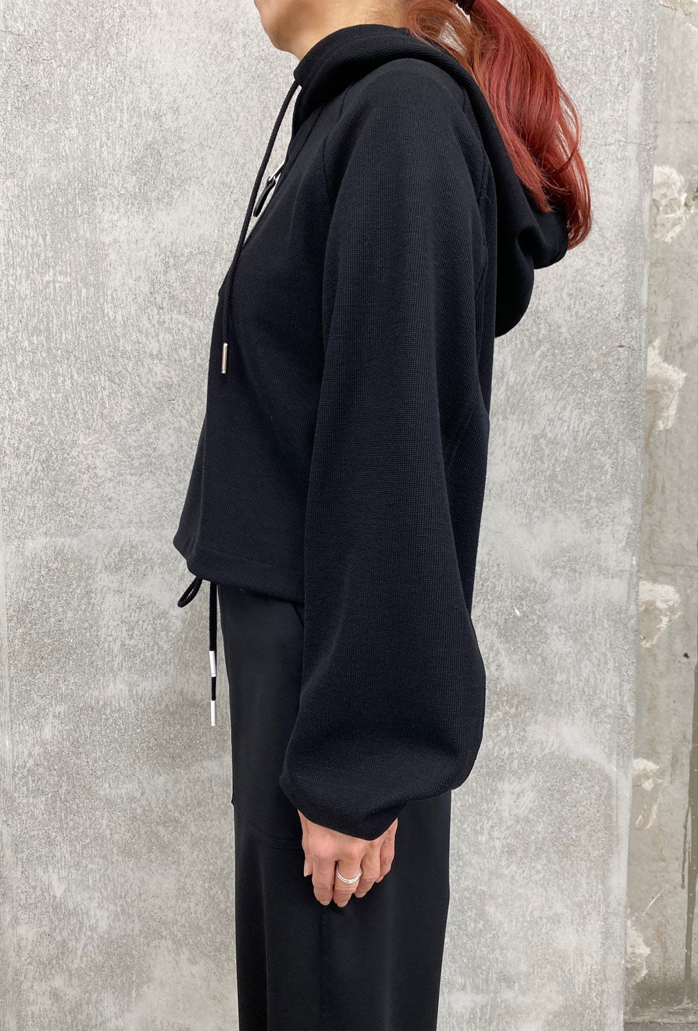 
                  
                    RERACS COTTON RAMIE PEARL KNIT ZIP UP PULLOVER SHORT PARKA -BLACK-
                  
                