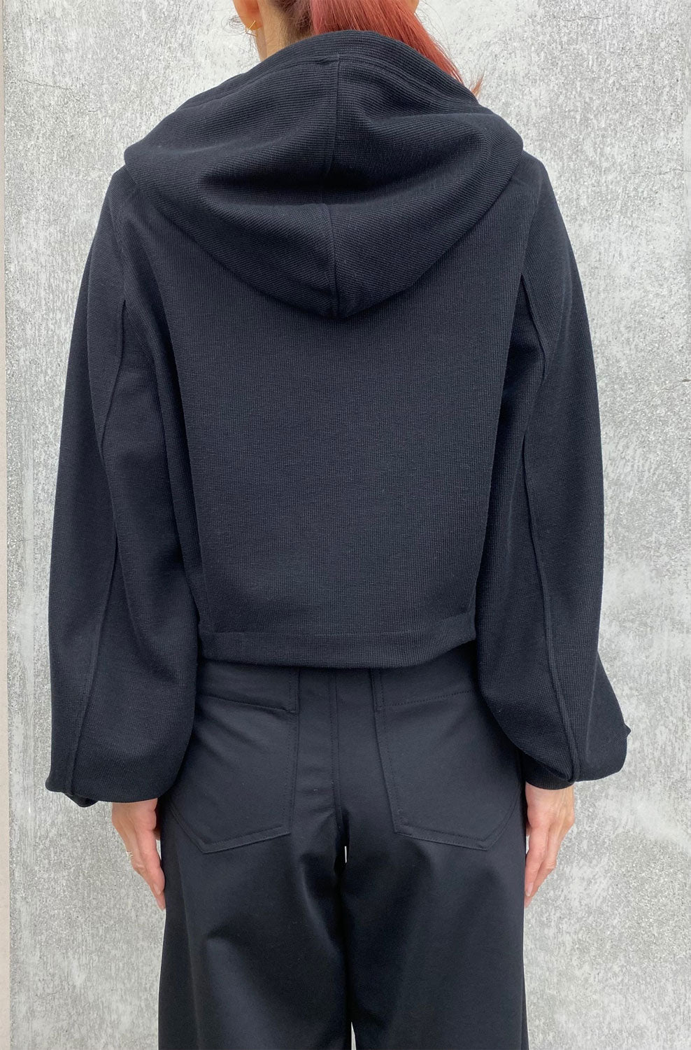 
                  
                    RERACS COTTON RAMIE PEARL KNIT ZIP UP PULLOVER SHORT PARKA -BLACK-
                  
                