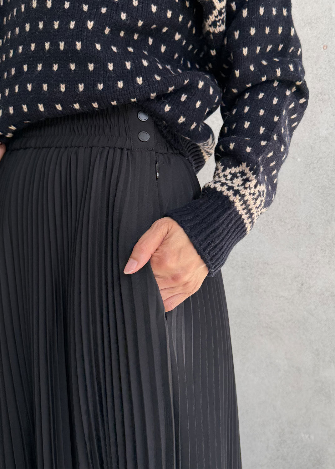
                  
                    TAFFETA PLEATED SKIRT
                  
                