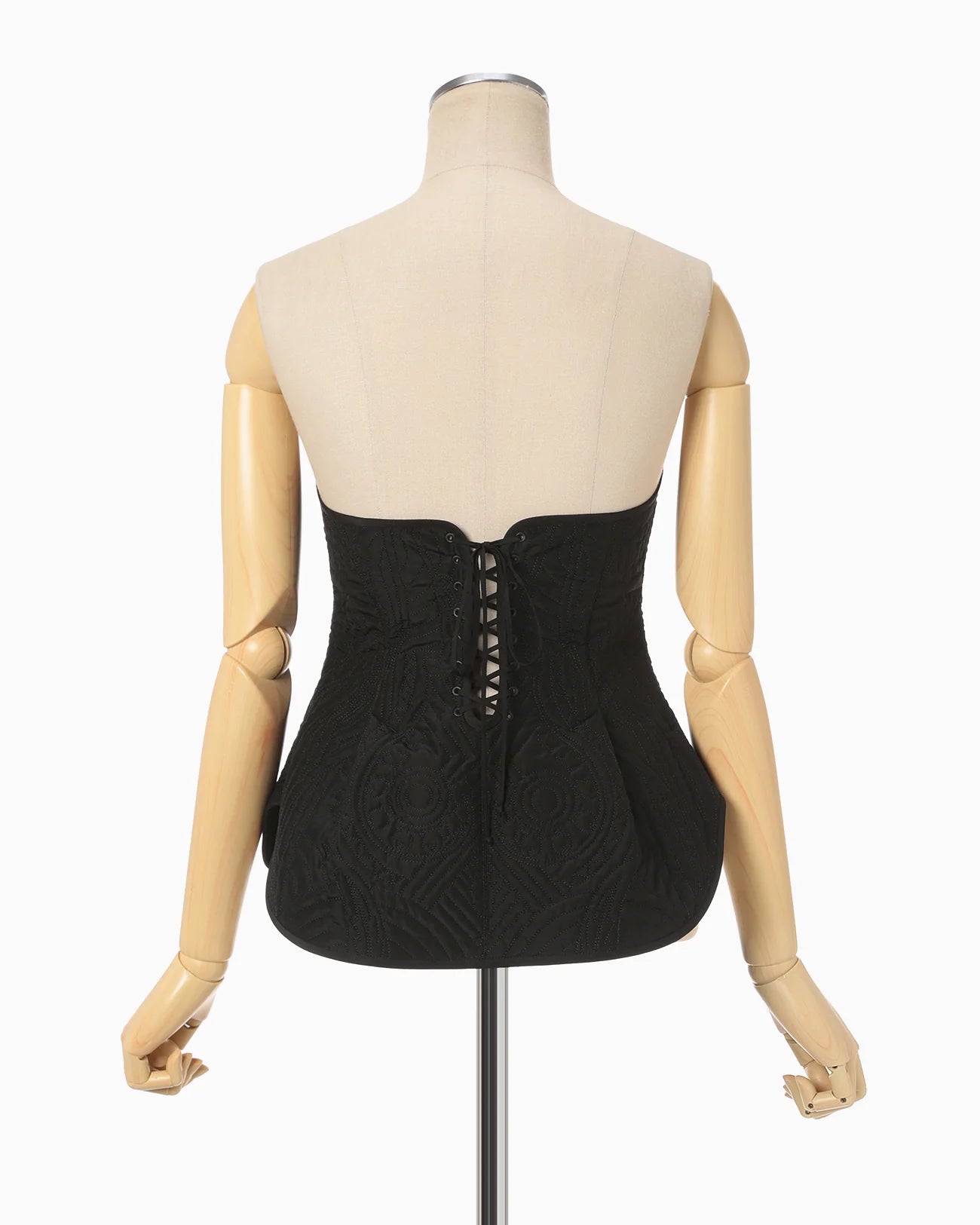 
                  
                    Floral Quilted Silk Bustier
                  
                