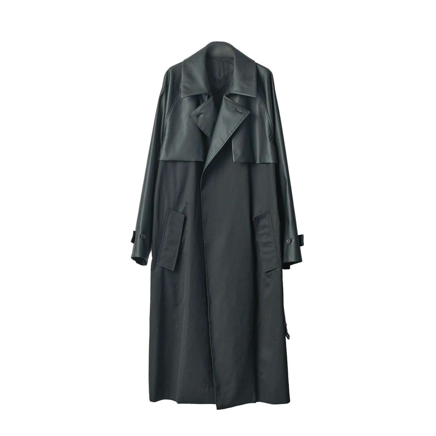 
                  
                    CONTRAST SINGLE BREASTED WIDE LAPELS COAT
                  
                