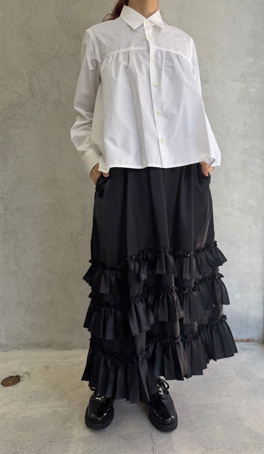 
                  
                    broadcloth gathered shirt
                  
                