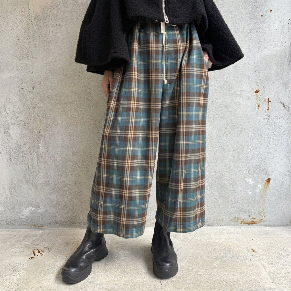 
                  
                    Tartan Wide-leg Easy Pants
                  
                