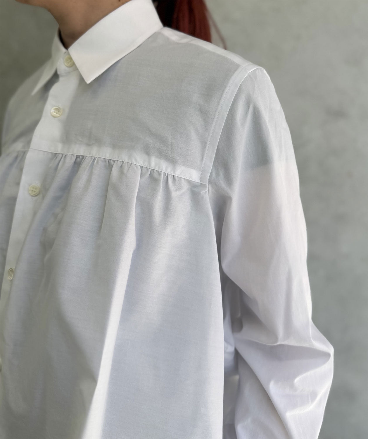 
                  
                    broadcloth gathered shirt
                  
                
