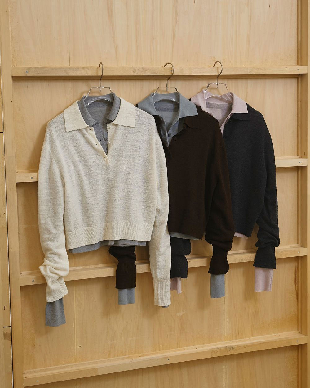 Layered Polo Knit – OBLIGE