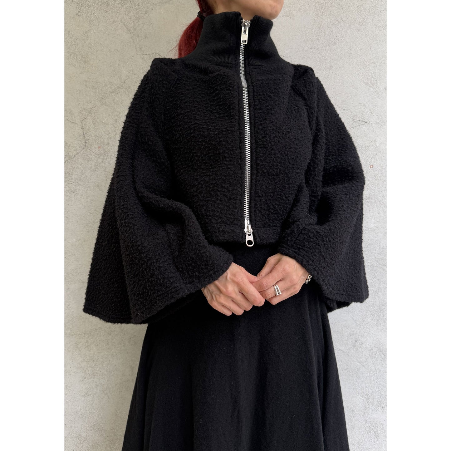 
                  
                    Fleece Flared-sleeve Short Jacket
                  
                