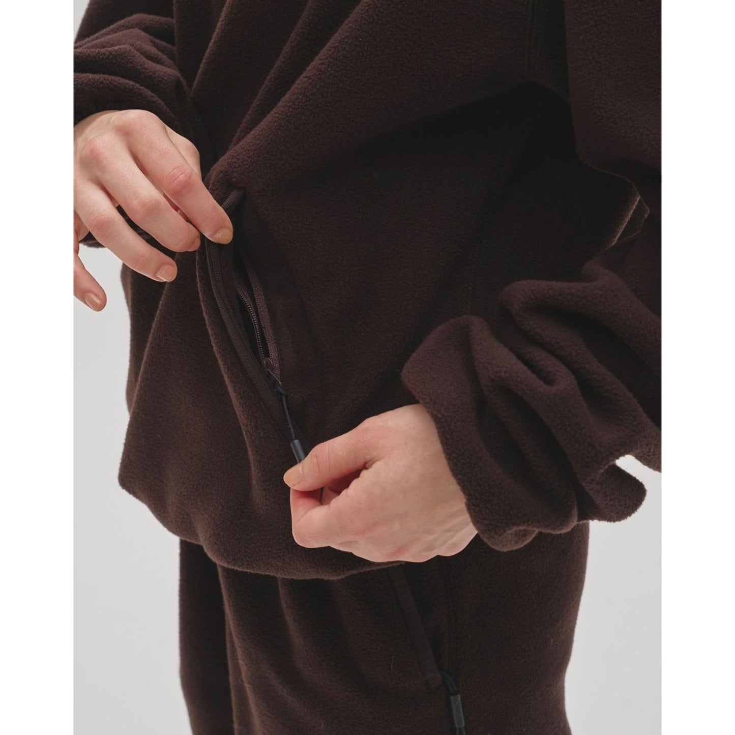 
                  
                    Halfzip Fleece Pullover-dark brown-
                  
                