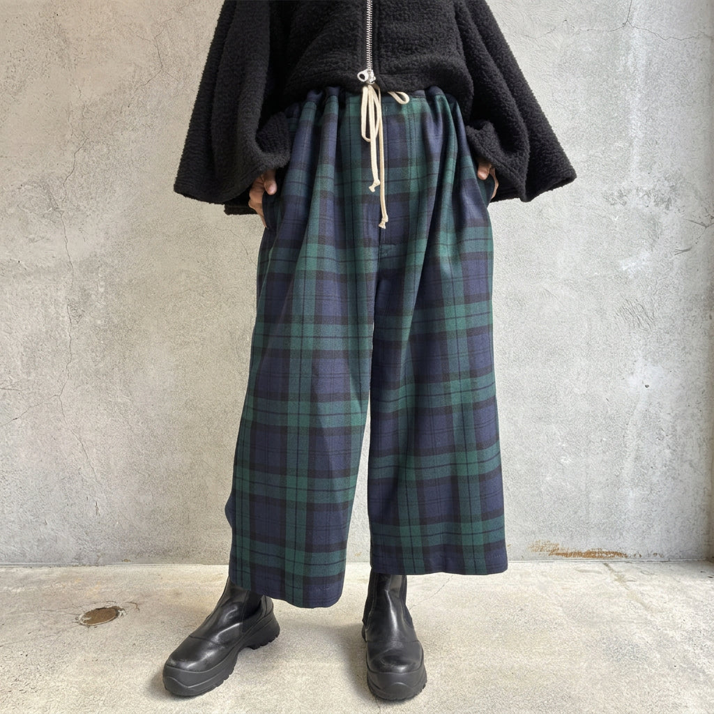 
                  
                    Tartan Wide-leg Easy Pants
                  
                
