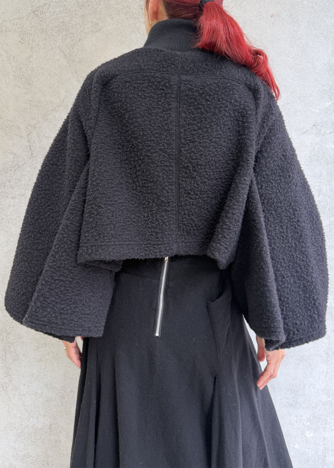 
                  
                    Fleece Flared-sleeve Short Jacket
                  
                