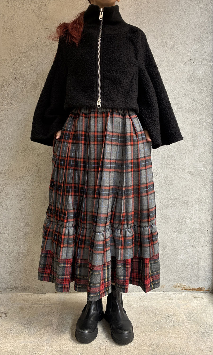 
                  
                    Tartan Panelled Skirt
                  
                